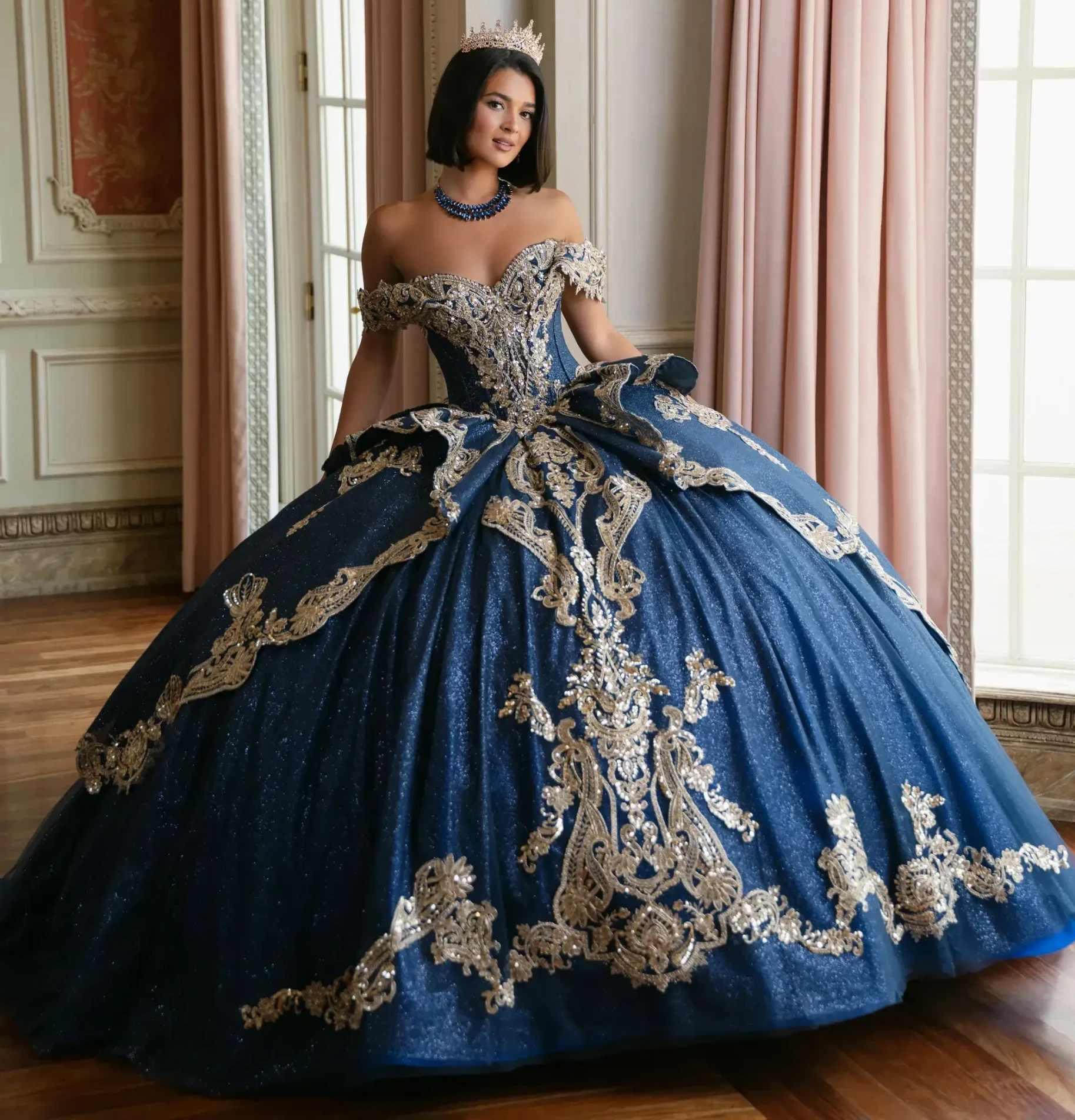 Models wearing a quince gowns