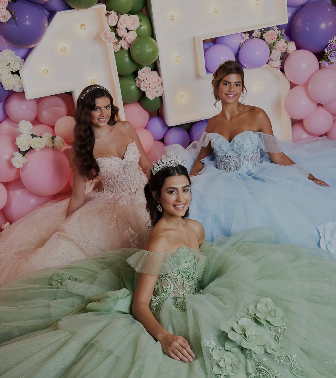 Models wearing a quince gowns